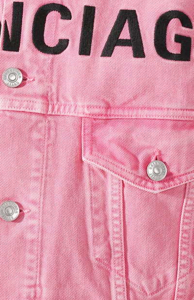 Джинсовая куртка BALENCIAGA розового цвета по цене 135000 руб., арт. 594386/TEW37, фото 5 Джинсовая куртка BALENCIAGA, арт. 594386/TEW37, фото 5