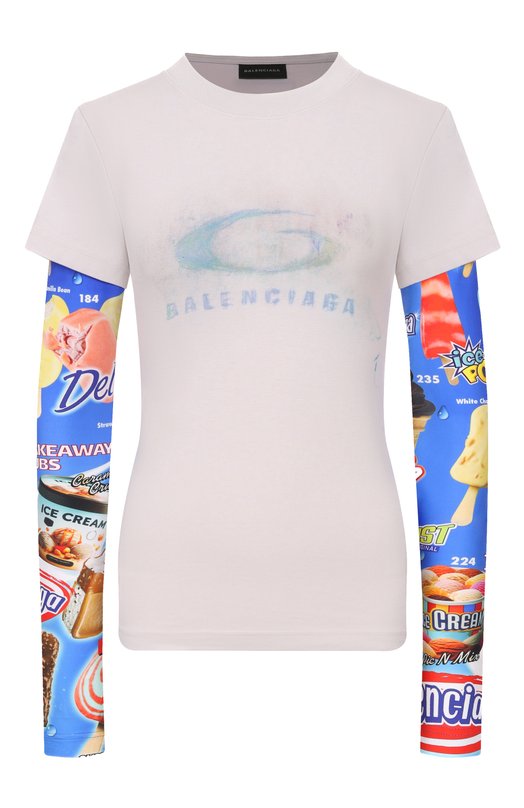 Хлопковый лонгслив Balenciaga 809262/TTVN7 Разноцветный 809262/TTVN7