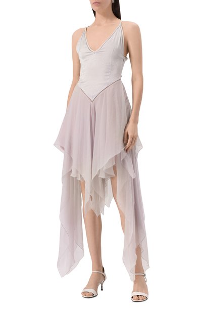 Платье из вискозы и шелка ANN DEMEULEMEESTER, арт. B0012814/FA611, фото 3