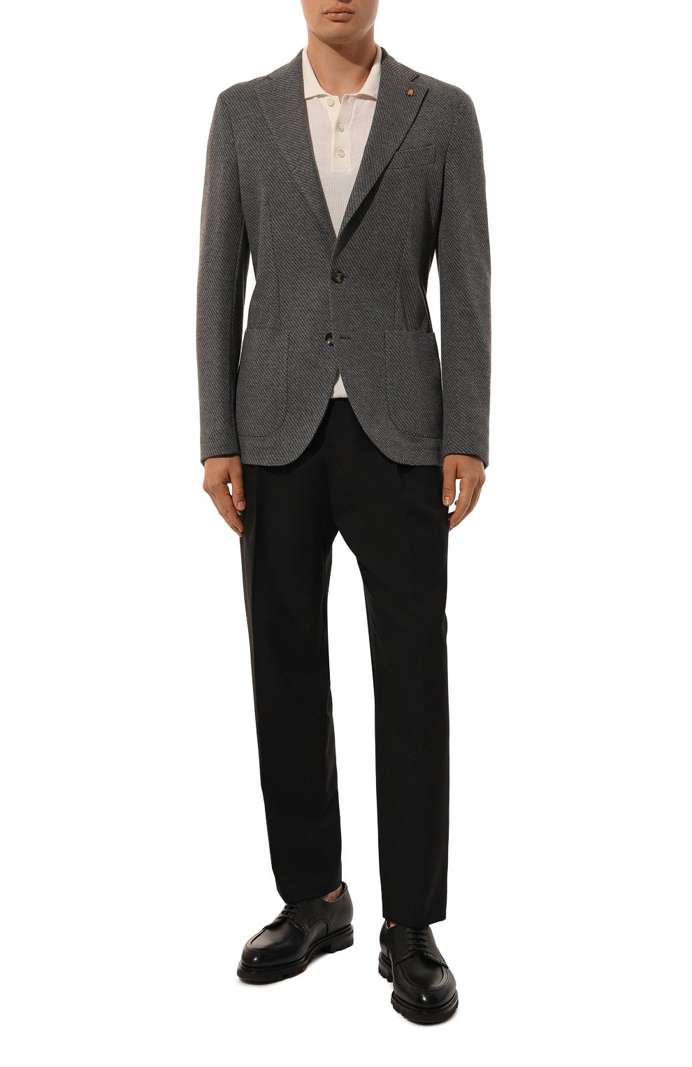 Пиджак из шерсти и хлопка SARTORIA LATORRE темно-серого цвета по цене 61550 руб., арт. JD74/JG041, фото 3 Пиджак из шерсти и хлопка SARTORIA LATORRE, арт. JD74/JG041, фото 3