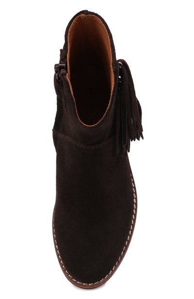 Замшевые ботинки BEBERLIS темно-коричневого цвета по цене 11350 руб., арт. 21517/28-30, фото 4 Замшевые ботинки BEBERLIS, арт. 21517/28-30, фото 4