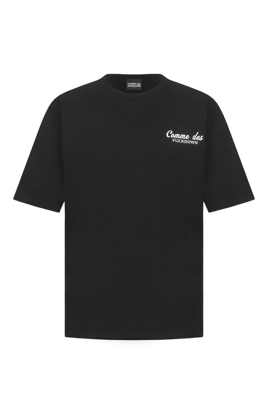 Хлопковая футболка Comme des Fuckdown CFABW01668 Чёрный CFABW01668