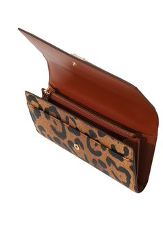 Женские кошелек DOLCE & GABBANA коричневого цвета, арт. BI1369/AW384 | Фото 2 (Региональные ограничения белый список (Axapta Mercury): Не проставлено; Нос: Не проставлено; Материал: Кожа, Текстиль)