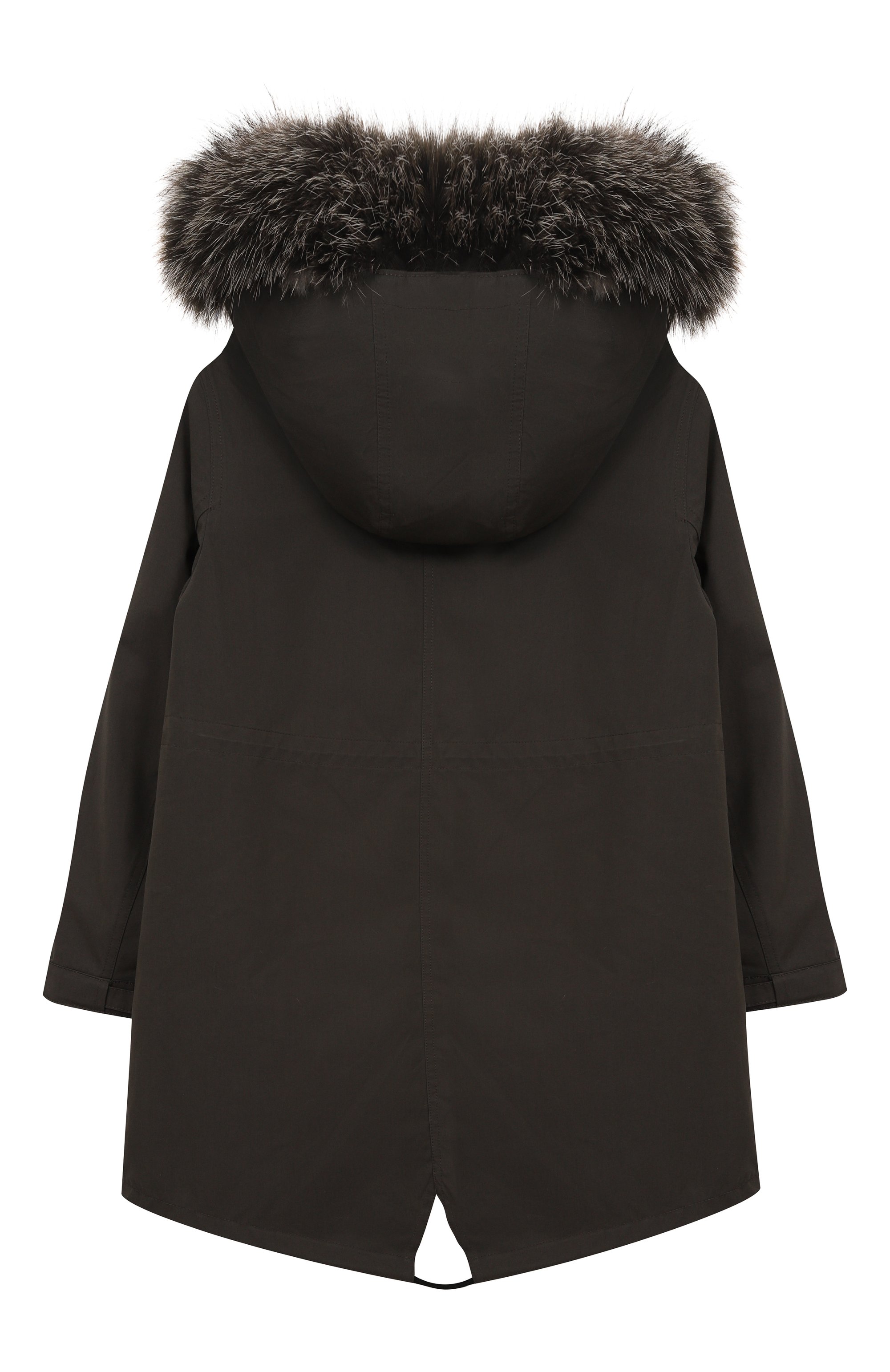 Хлопковая парка с отделкой из лисы YVES SALOMON ENFANT, арт. 24WEM001LGF52X/8-10, фото 2