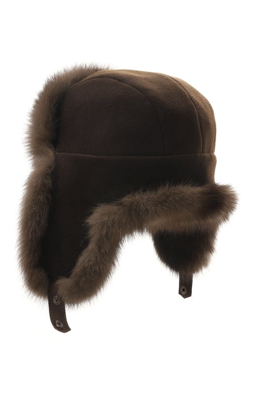 Шапка-ушанка Майкл с отделкой из соболя FurLand 0201414210007100022 Коричневый  0201414210007100022 Фото 2