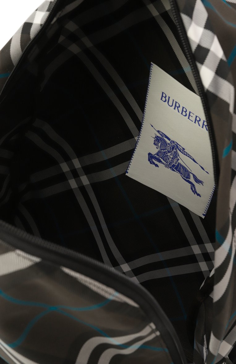 Мужской рюкзак BURBERRY темно-коричневого цвета, арт. 8102238 | Фото 5 (Материал: Текстиль; Размер: large; Сумки-технические: Рюкзаки - большие; Стили: Кэжуэл)