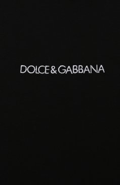 Детская хлопковая футболка DOLCE & GABBANA черного цвета, арт. L4JT7N/G7STN/2-6 | Фото 3 (Рукава: Короткие; Материал сплава: Проставлено; Материал внешний: Хлопок; Мальчики Кросс-КТ: Футболка-одежда; Драгоценные камни: Проставлено; Ростовка одежда: 2 года | 92 см, 3 года | 98 см, 4 года | 104 см, 5 лет | 110 см, 6 лет | 116 см)