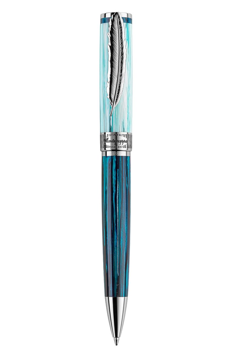 Шариковая ручка MONTEGRAPPA бирюзового цвета, арт. ISWDRBAA | Фото 1 (Нос: Не проставлено; Региональные ограничения белый список (Axapta Mercury): Не проставлено; Материал сплава: Сталь; Ограничения доставки: m-style)