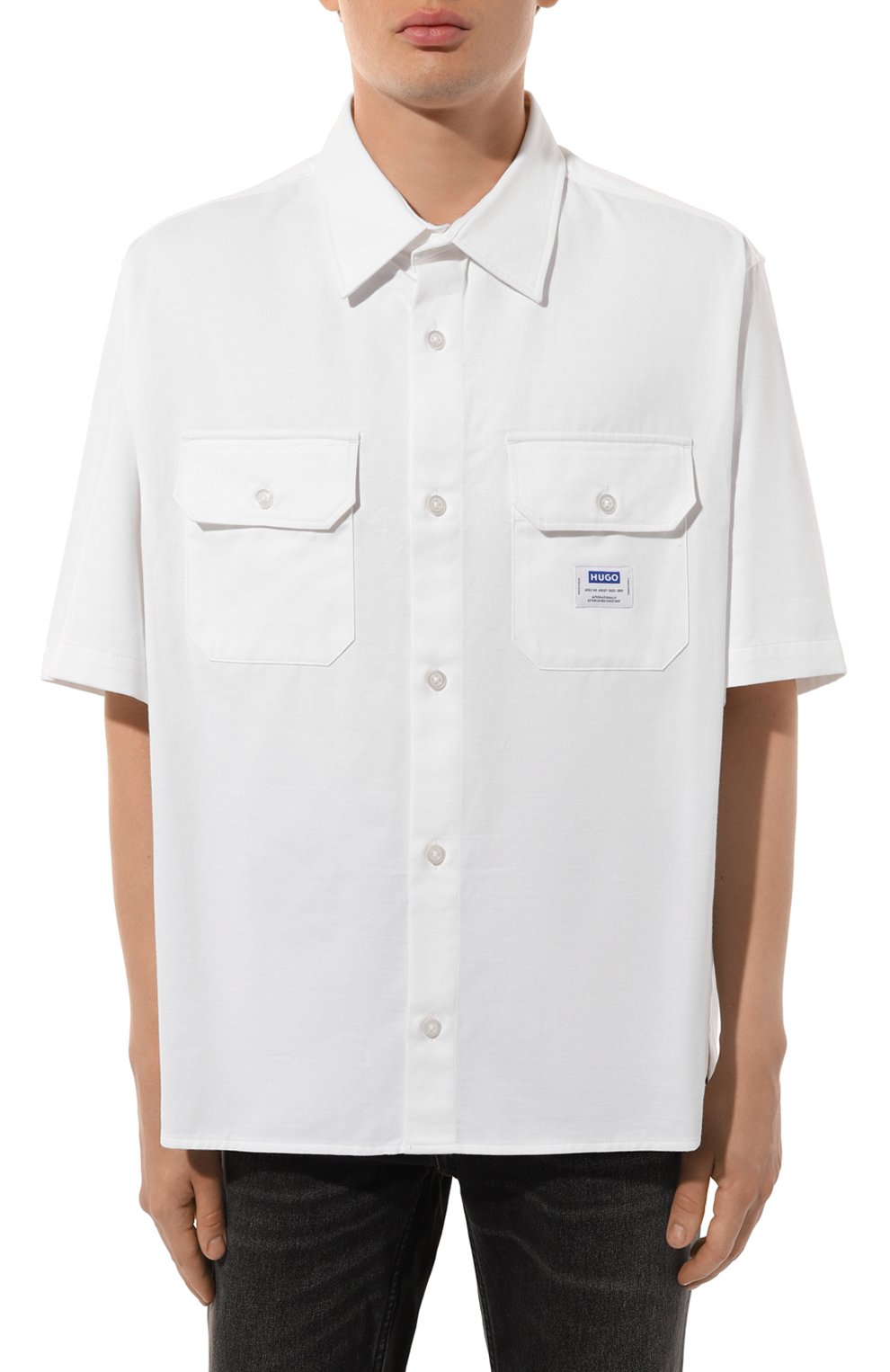 Хлопковая рубашка HUGO BLUE, арт. 50517871, фото 3
