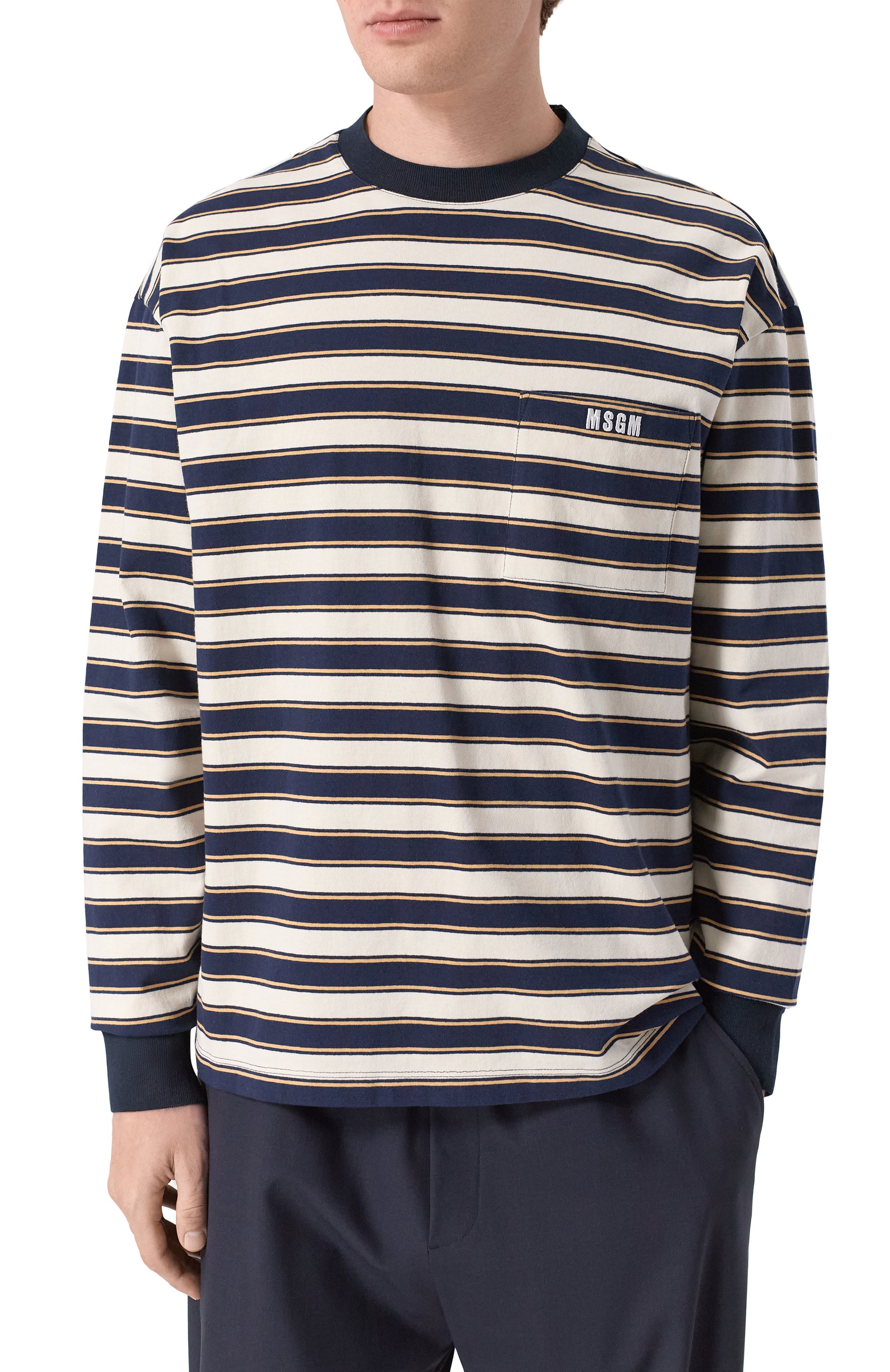 Хлопковый лонгслив MSGM, арт. 4040MM115D/267019, фото 3