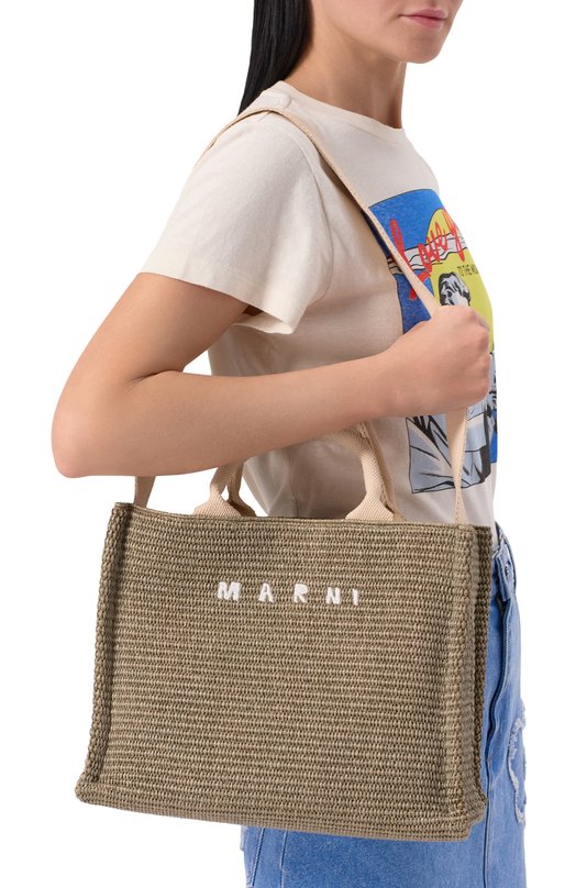 Сумка-тоут Marni SHMP0077U0/P3860 Хаки  SHMP0077U0/P3860 Фото 2