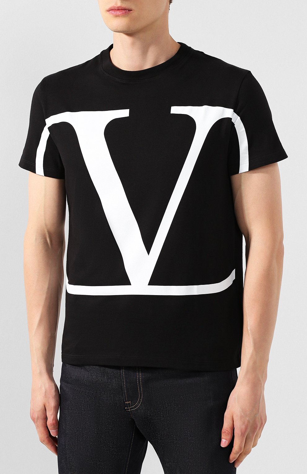 Хлопковая футболка VALENTINO, арт. SV3MG02T5F6, фото 3