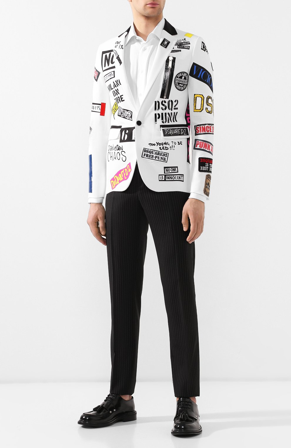 Хлопковый пиджак DSQUARED2 разноцветного цвета по цене 133000 руб., арт. S71BN0759/S49842, фото 2 Хлопковый пиджак DSQUARED2, арт. S71BN0759/S49842, фото 2