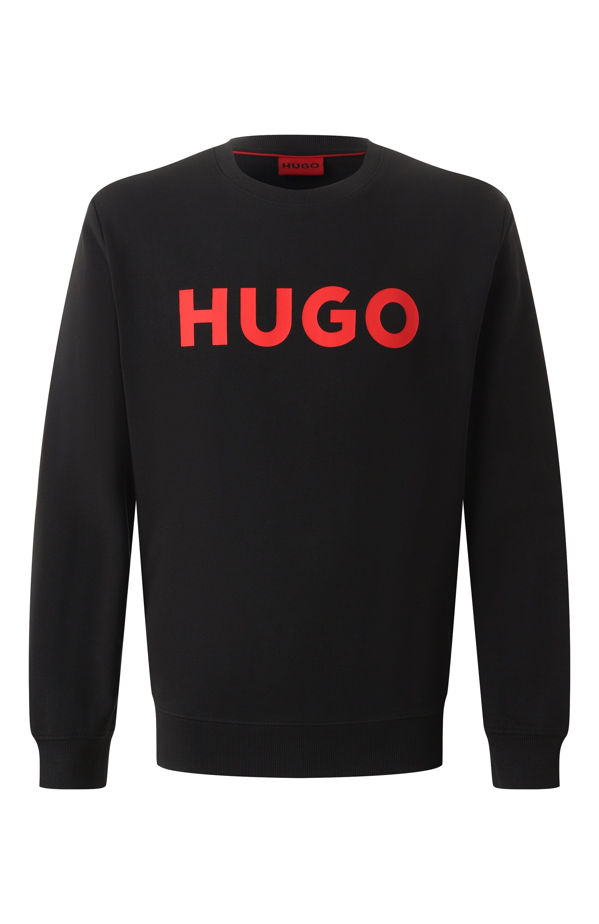 Хлопковый свитшот HUGO черного цвета по цене 12500 руб., арт. 50477328, фото 1 Хлопковый свитшот HUGO, арт. 50477328, фото 1