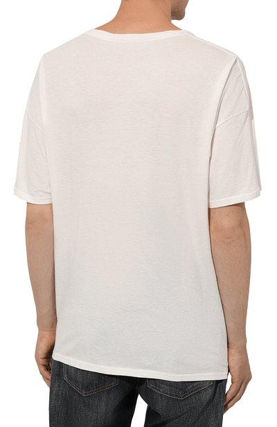 Футболка из хлопка и кашемира R13 кремового цвета по цене 30700 руб., арт. R13MK141-001AZ, фото 4 Футболка из хлопка и кашемира R13, арт. R13MK141-001AZ, фото 4