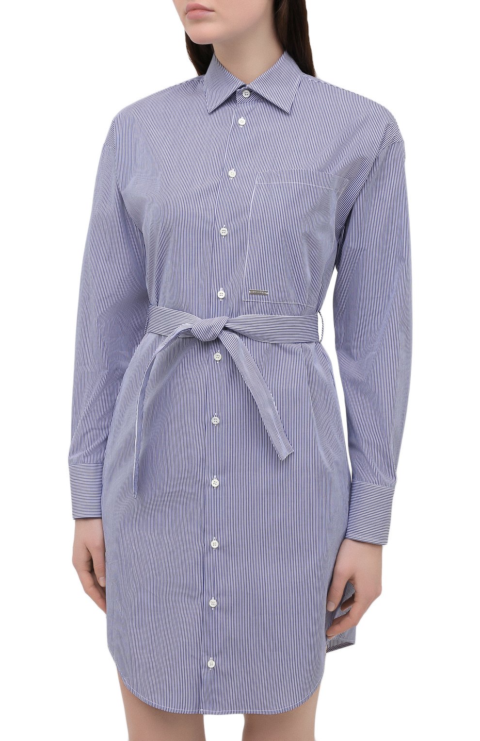 Хлопковое платье DSQUARED2 синего цвета по цене 39950 руб., арт. S75CV0406/S53619, фото 3 Хлопковое платье DSQUARED2, арт. S75CV0406/S53619, фото 3