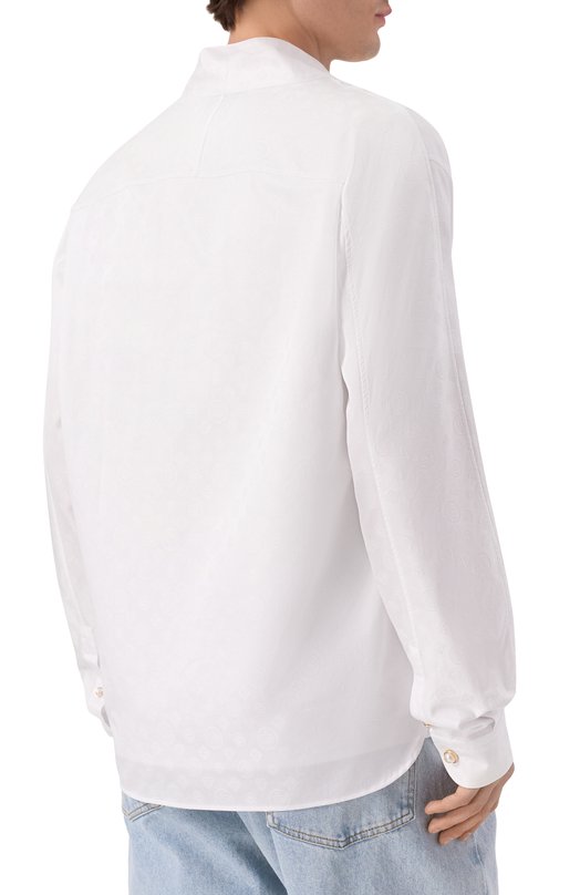 Хлопковая рубашка Casablanca M-AW25-SH-231-01 Белый  M-AW25-SH-231-01 Фото 4