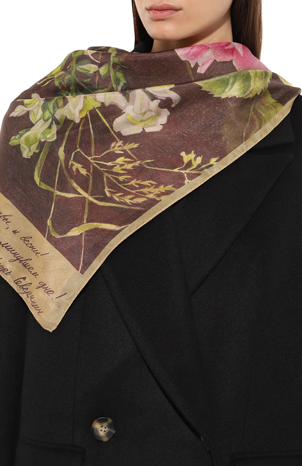 Шелковый платок букет GOURJI, арт. T23BA7R, фото 2