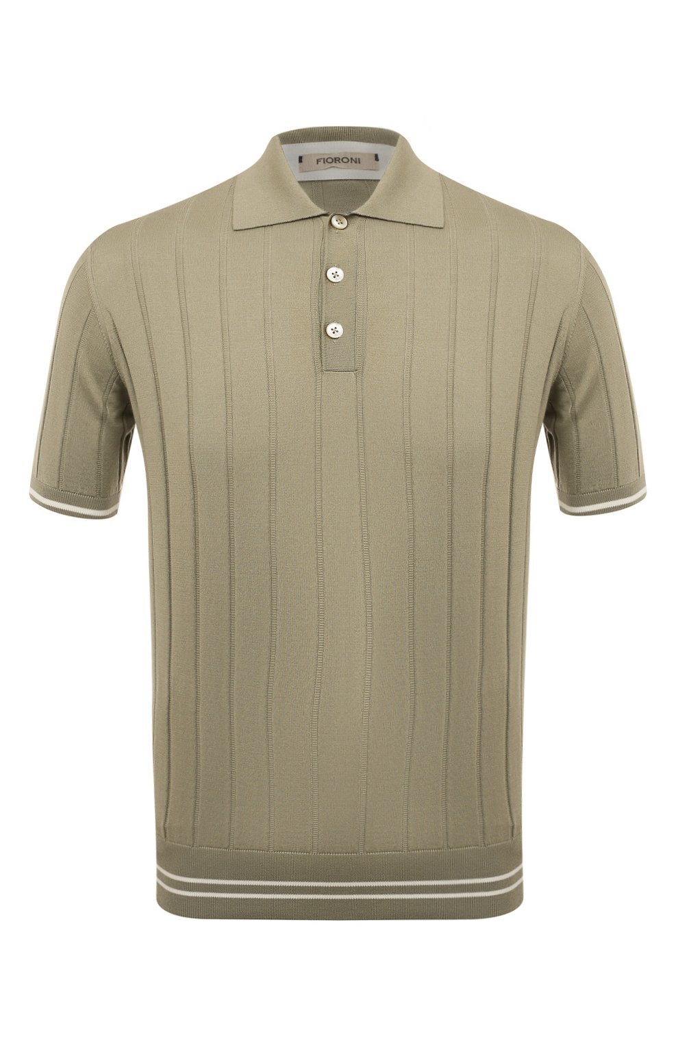 Хлопковое поло FIORONI хаки цвета по цене 66900 руб., арт. MKF26261C1, фото 1 Хлопковое поло FIORONI, арт. MKF26261C1, фото 1
