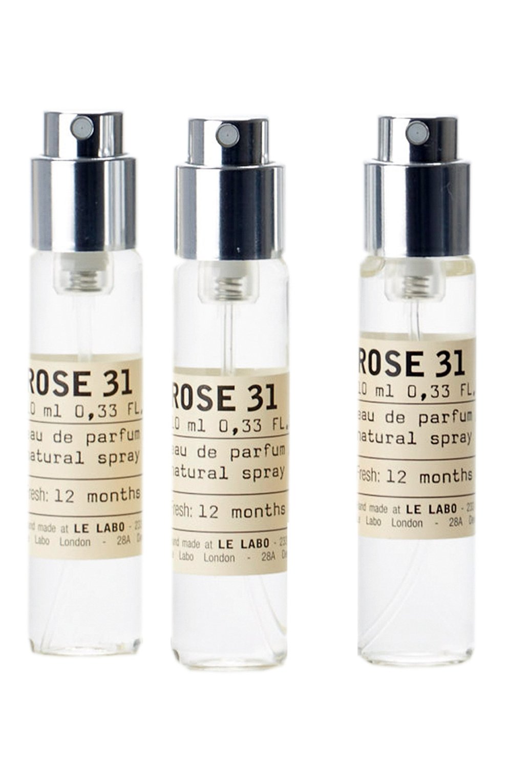 Парфюмерная вода le labo rose 31 рефил (3x10ml) LE LABO бесцветного цвета по цене 12100 руб., арт. 842185119593, фото 1 Парфюмерная вода le labo rose 31 рефил (3x10ml) LE LABO, арт. 842185119593, фото 1