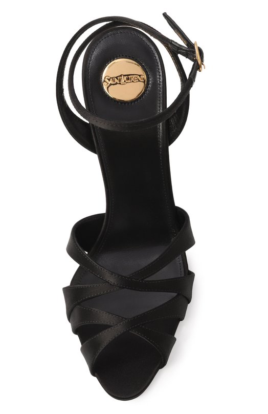 Текстильные босоножки Chandelle 110 Saint Laurent 842710/9QNA0 Чёрный  842710/9QNA0 Фото 6