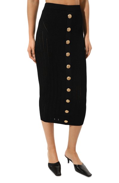 Юбка из вискозы BALMAIN, арт. AF0LD043KE18, фото 3