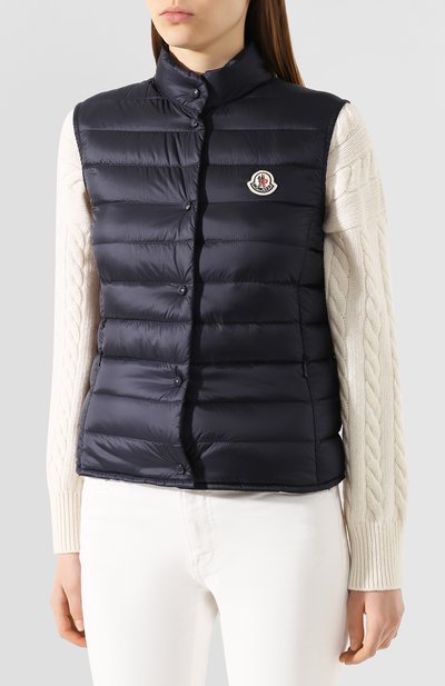 Пуховый жилет liane MONCLER темно-синего цвета по цене 64400 руб., арт. F1-093-1A102-00-53048, фото 3 Пуховый жилет liane MONCLER, арт. F1-093-1A102-00-53048, фото 3