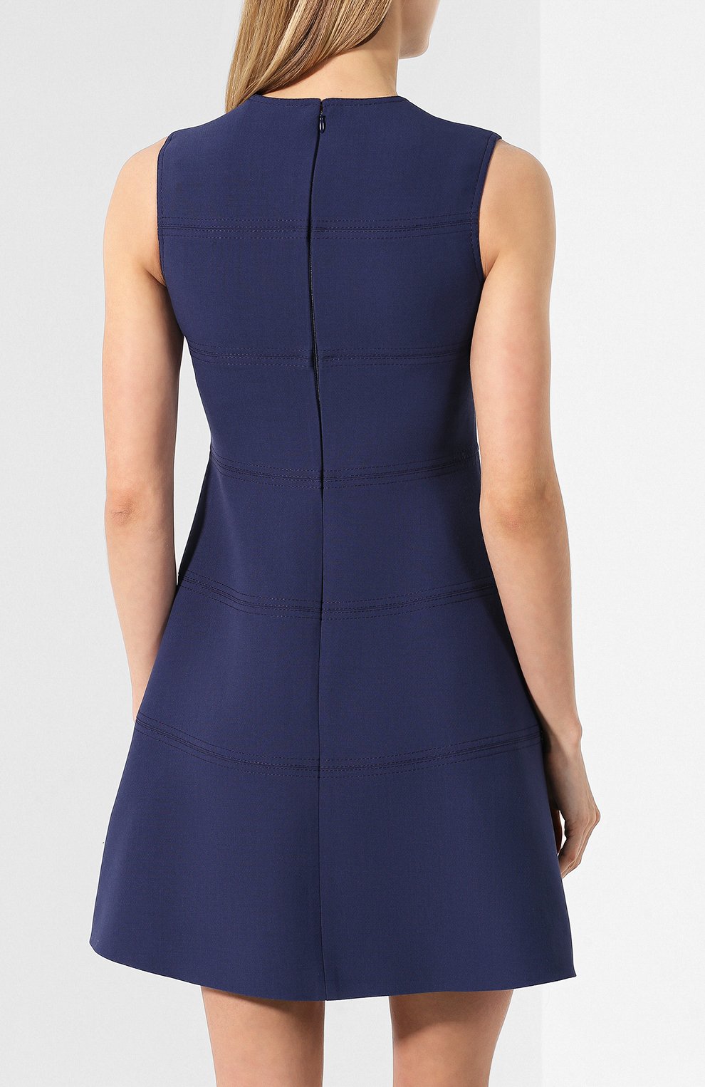 Шерстяное платье VALENTINO синего цвета по цене 266500 руб., арт. RB3VAKP54EJ, фото 4 Шерстяное платье VALENTINO, арт. RB3VAKP54EJ, фото 4