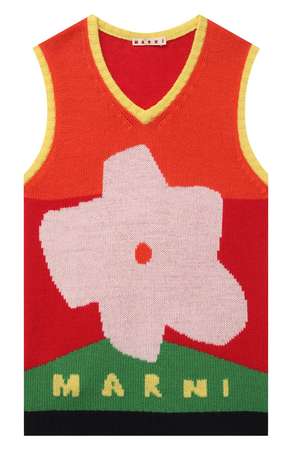 Жилет из шерсти и кашемира MARNI разноцветного цвета по цене 20750 руб., арт. M00057-M00J5, фото 1 Жилет из шерсти и кашемира MARNI, арт. M00057-M00J5, фото 1