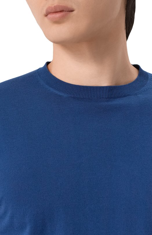 Хлопковый джемпер Andrea Campagna GC1MC/SI18R Синий  GC1MC/SI18R Фото 5