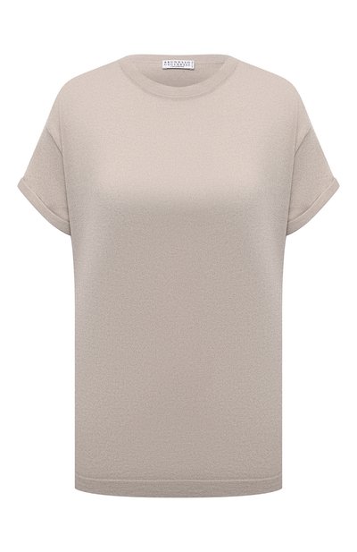 Женская футболка из кашемира и шелка BRUNELLO CUCINELLI, арт. M41810000