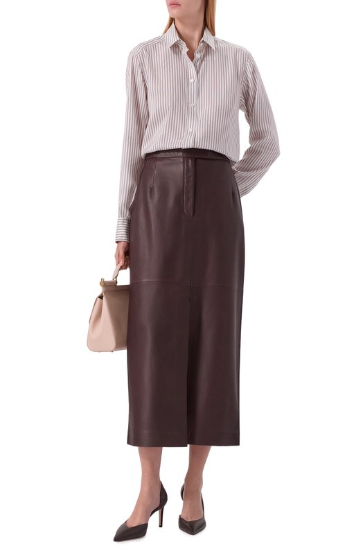 Шелковая рубашка Dolce & Gabbana F5K30T/FB1BV Белый  F5K30T/FB1BV Фото 2