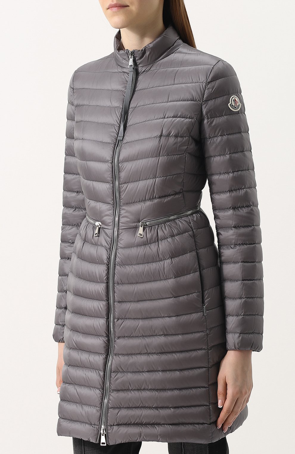 Приталенны й стеганый пуховик с воротником-стойкой MONCLER, арт. D1-093-49305-94-53048, фото 3