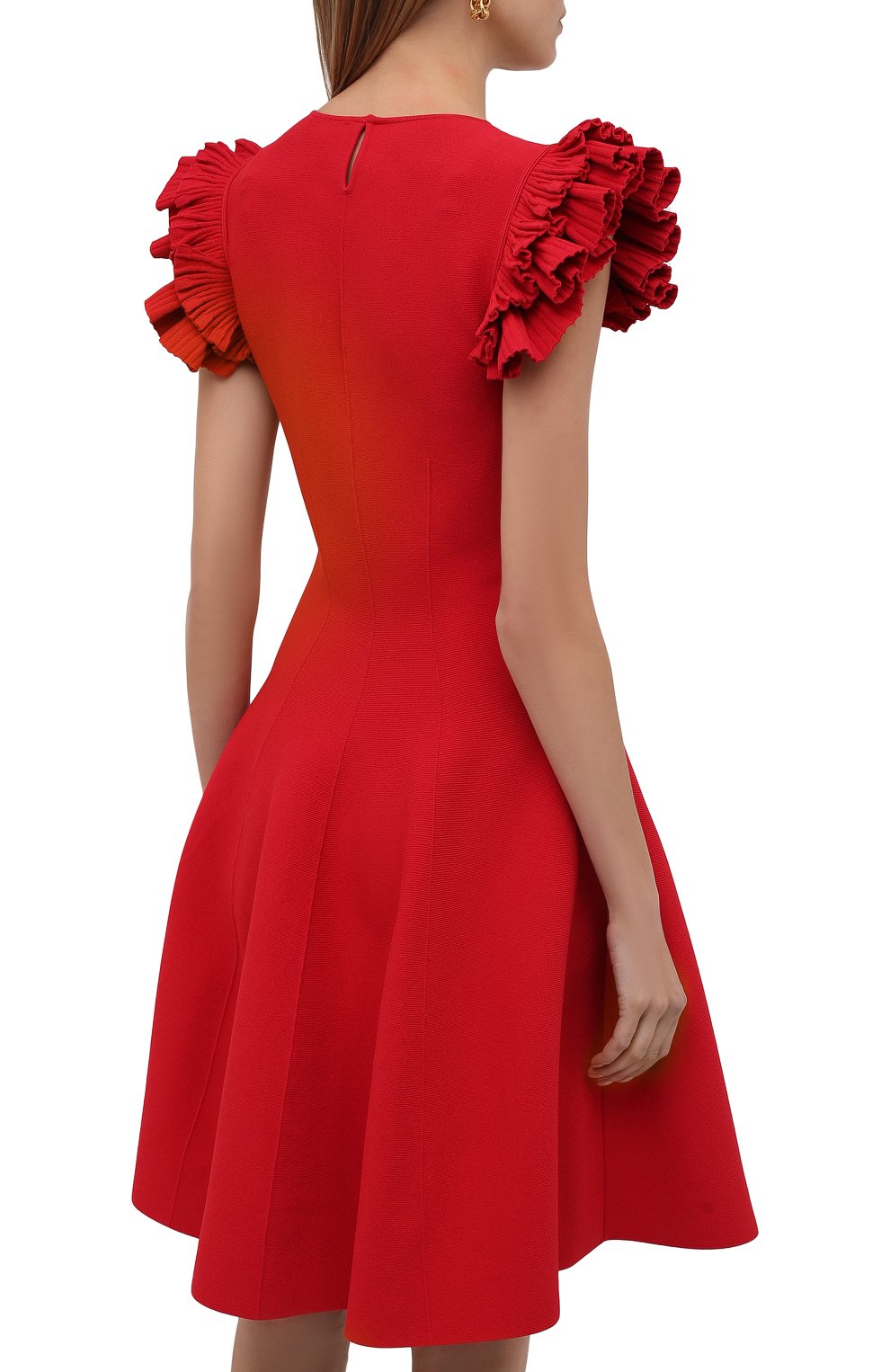 Платье из вискозы ALEXANDER MCQUEEN, арт. 667827/Q1AVM, фото 4