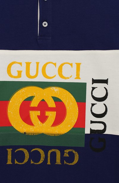 Хлопковое поло GUCCI, арт. 573935/XJAAM, фото 3