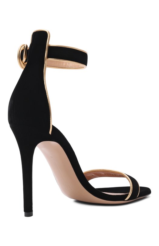 Текстильные босоножки Portofino 105 Gianvito Rossi G61762.15RIC.NK1MEKN Чёрный  G61762.15RIC.NK1MEKN Фото 5