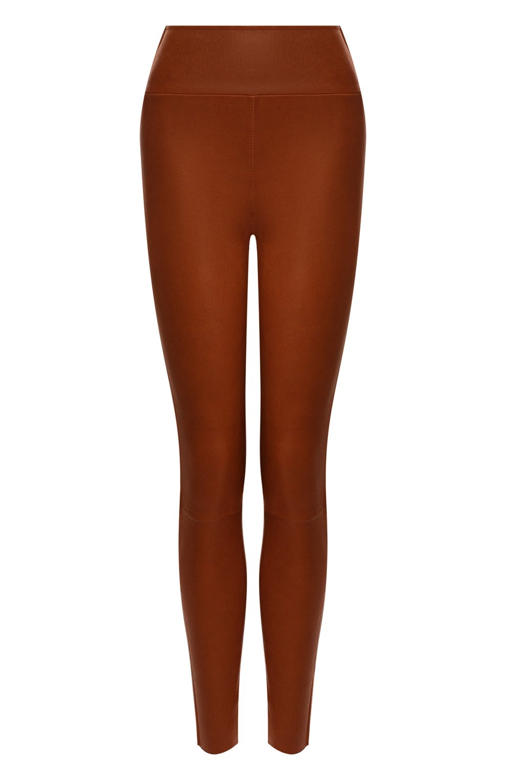 Кожаные легинсы SPRWMN коричневого цвета по цене 107000 руб., арт. ANK-003-L/ANKLE LEGGING, фото 1 Кожаные легинсы SPRWMN, арт. ANK-003-L/ANKLE LEGGING, фото 1