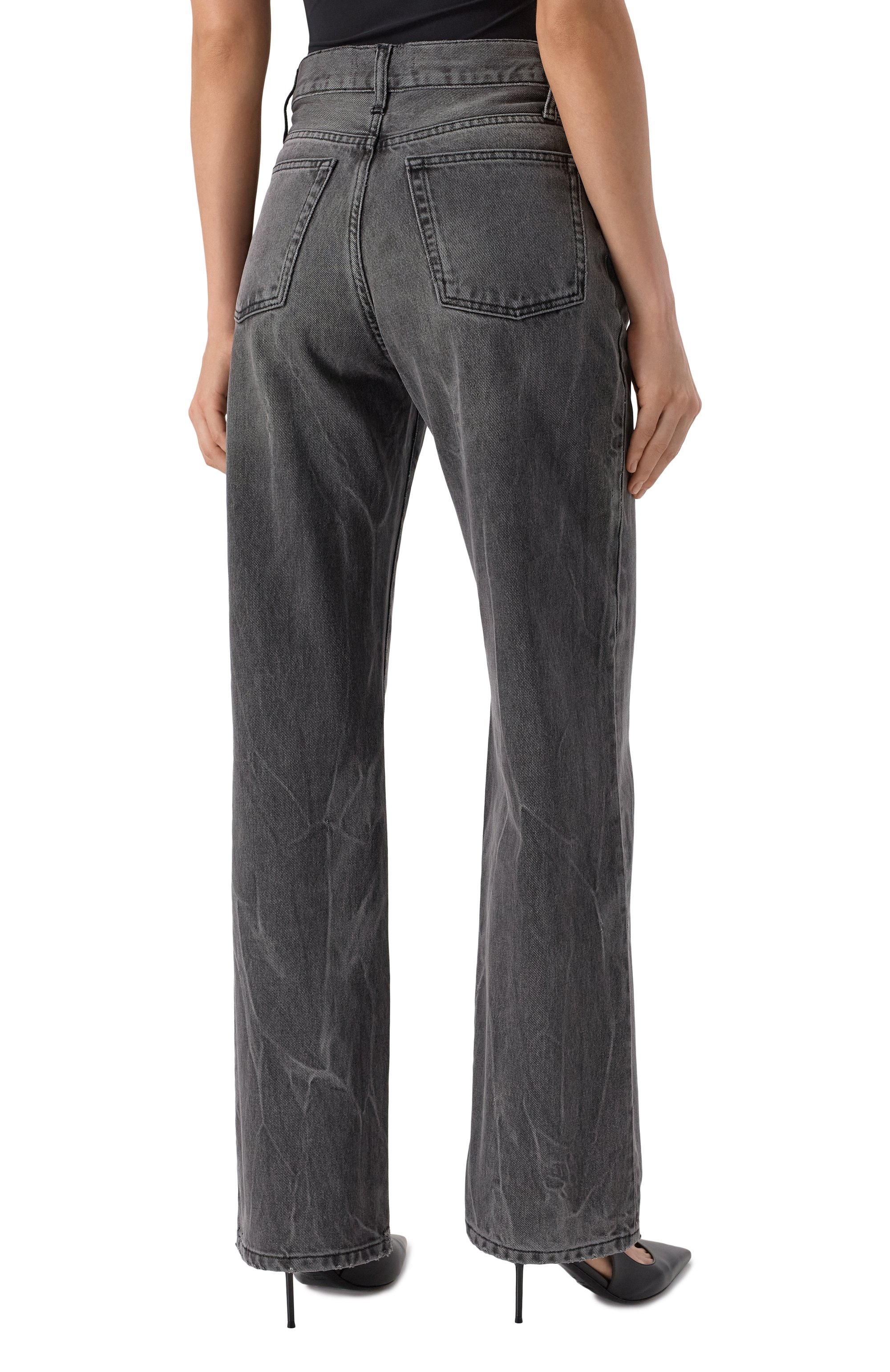 Джинсы LESYANEBO серого цвета по цене 25700 руб., арт. SS24/DENIMLVR001, фото 4 Джинсы LESYANEBO, арт. SS24/DENIMLVR001, фото 4