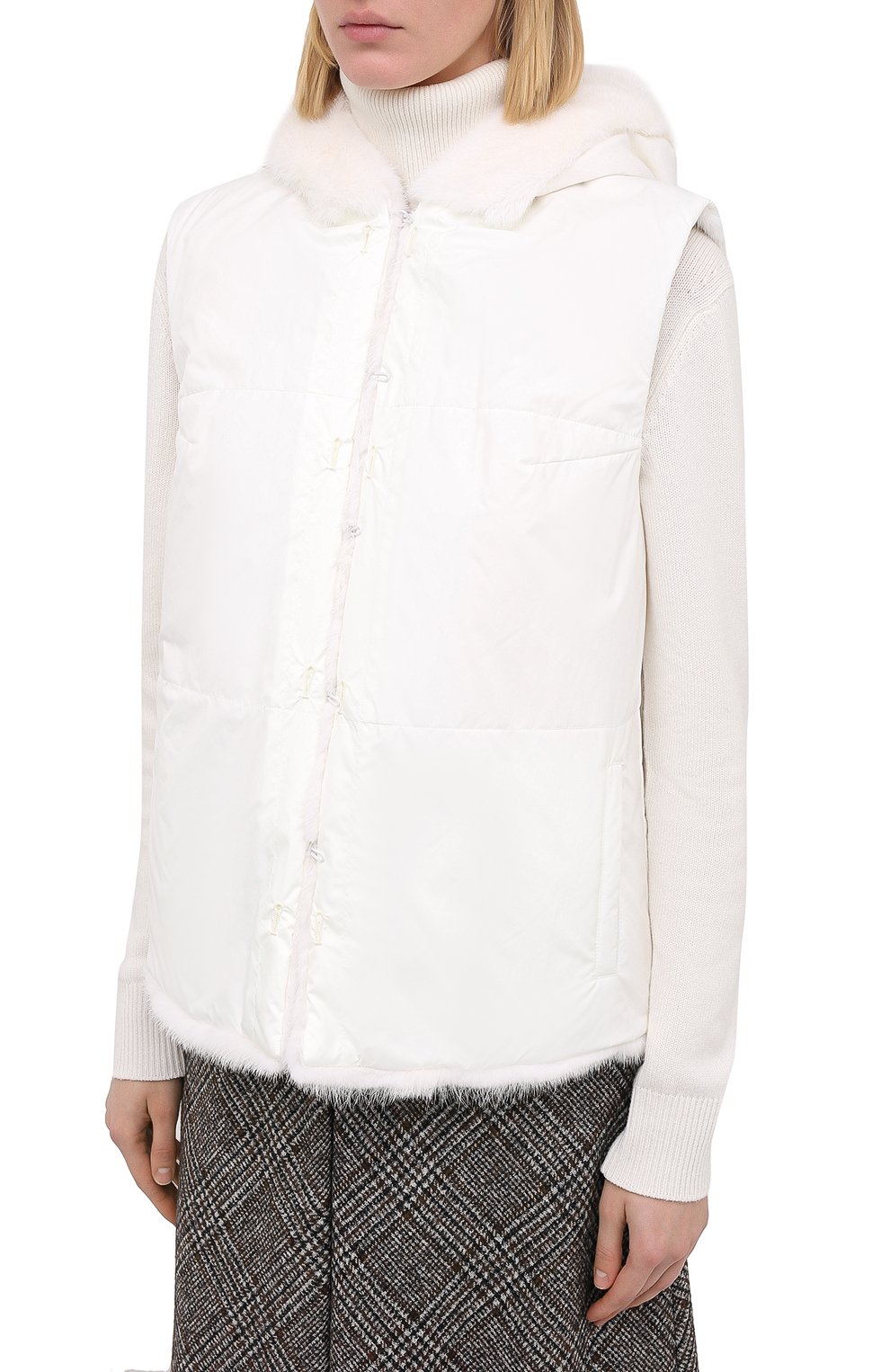 Кашемировое пальто KITON белого цвета по цене 1270000 руб., арт. D50684K05I38, фото 6 Кашемировое пальто KITON, арт. D50684K05I38, фото 6