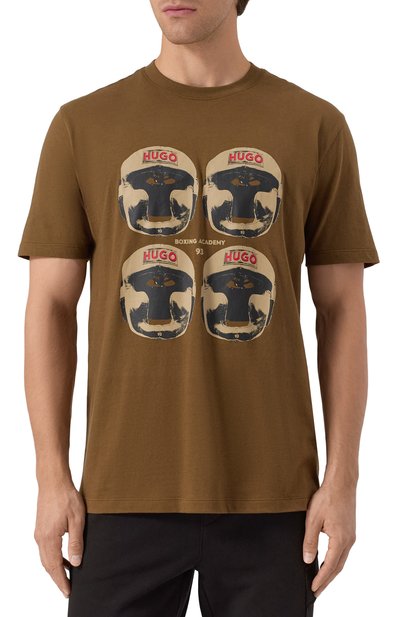 Хлопковая футболка HUGO, арт. 50542560, фото 3
