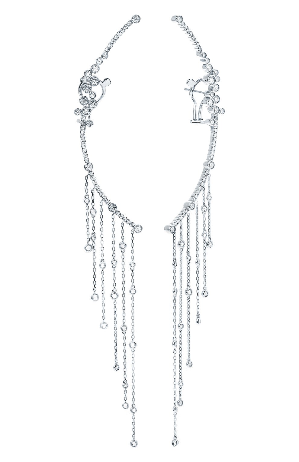 Серьги MIKE JOSEPH бесцветного цвета по цене 1316750 руб., арт. EAR211(W), фото 2 Серьги MIKE JOSEPH, арт. EAR211(W), фото 2