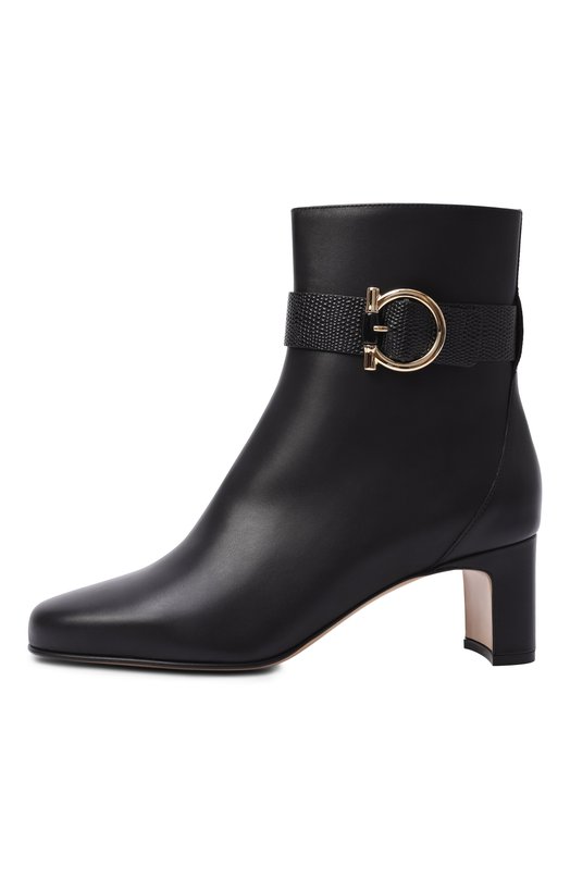 Кожаные ботильоны Jamie 55 Ferragamo 01J229/779 Чёрный  01J229/779 Фото 4