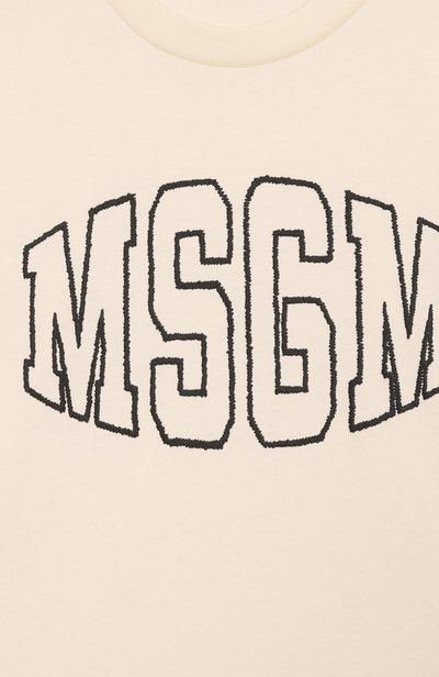 Хлопковая футболка MSGM KIDS, арт. F6MSJUTH038, фото 3