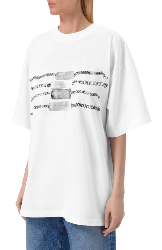 Хлопковая футболка Alexander Wang UCC1261892 Белый  UCC1261892 Фото 3
