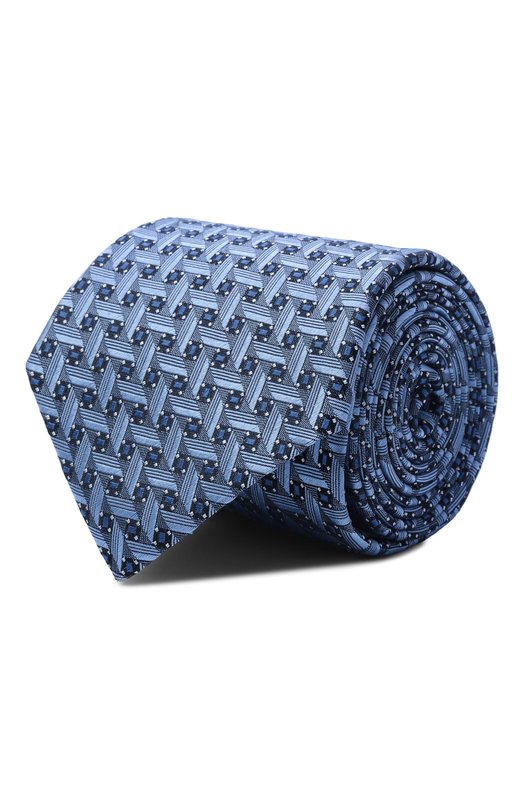 Шелковый галстук Canali 18/HJ04497 Голубой 18/HJ04497