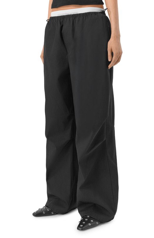 Хлопковые брюки Alexander Wang 1WC1264969_001 Чёрный  1WC1264969_001 Фото 3