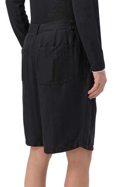 Шорты из вискозы и льна ANDREA YA'AQOV черного цвета по цене 52050 руб., арт. 26MSFT39B, фото 4 Шорты из вискозы и льна ANDREA YA'AQOV, арт. 26MSFT39B, фото 4