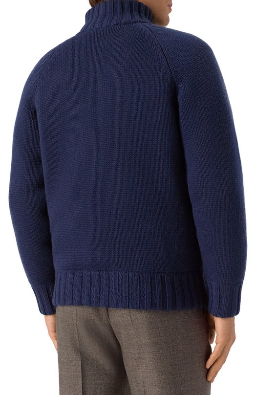 Кашемировый бомбер Brunello Cucinelli MA2300616 Синий  MA2300616 Фото 4