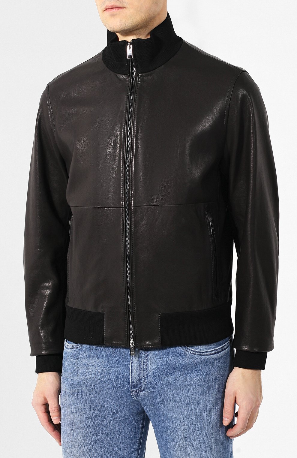 Кожаный бомбер BOSS, арт. 50398845, фото 3
