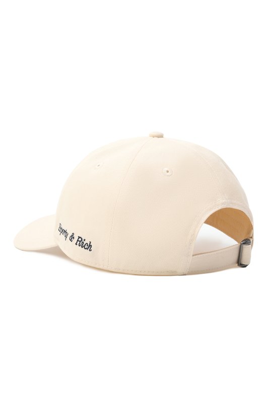 Хлопковая бейсболка Sporty and Rich AC04060621CR01 Кремовый  AC04060621CR01 Фото 2